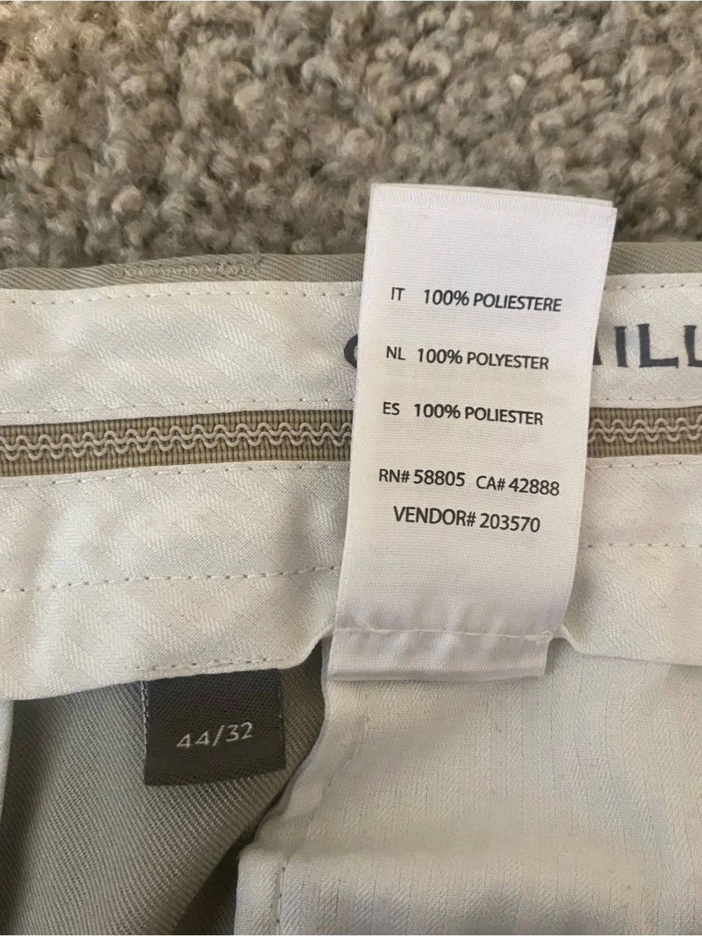 Oak hill Men's Tailored Dress Pants in Light Beige